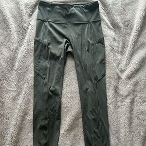 Olive Green High-Waisted Lululemon leggings